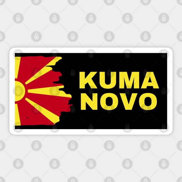 Kumanovo City with North Macedonia Flag Design Sticker by aybe7elf